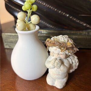 Kristen CFI Dreamsicles Chubby Cherub Collectible (1990’s) and Ceramic Vase